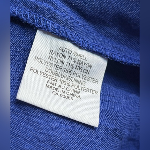 EUC 18W Michel Antoni Blue Shimmering Dress - Picture 6 of 7